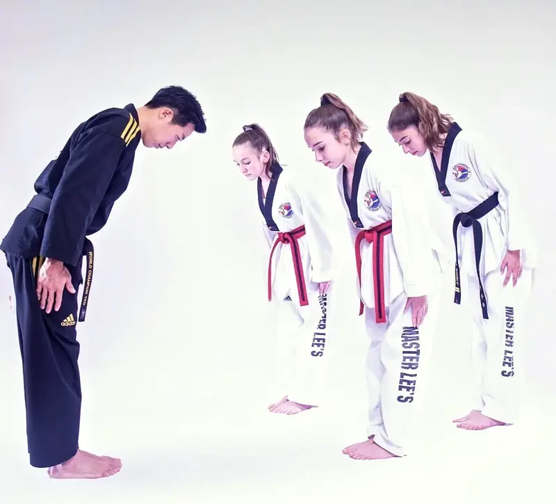 Students bowing to their master